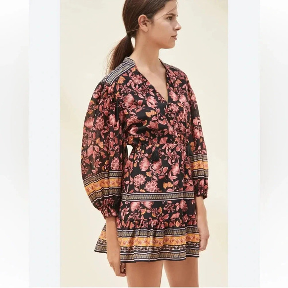 Alice + Olivia fall into you black multi mini dress size 0 - Picture 7 of 16